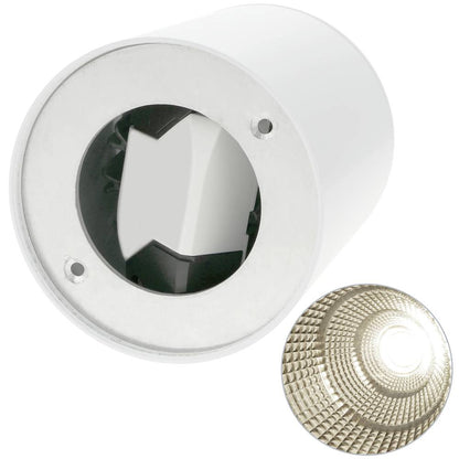 Foco LED de superficie Lámpara COB 5W 220VAC 3000K blanca 90mm