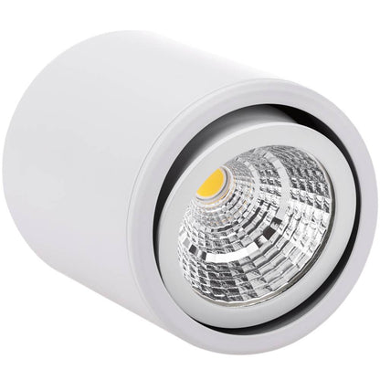 Foco LED de superficie con cabezal móvil Lámpara COB 7W 220VAC 3000K blanca 75mm