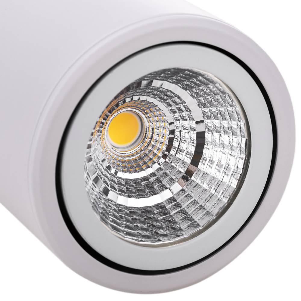 Foco LED de superficie con cabezal móvil Lámpara COB 7W 220VAC 3000K blanca 75mm
