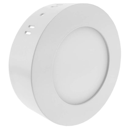 Panel LED circular downlight superficie de 120mm 6W blanco frío día