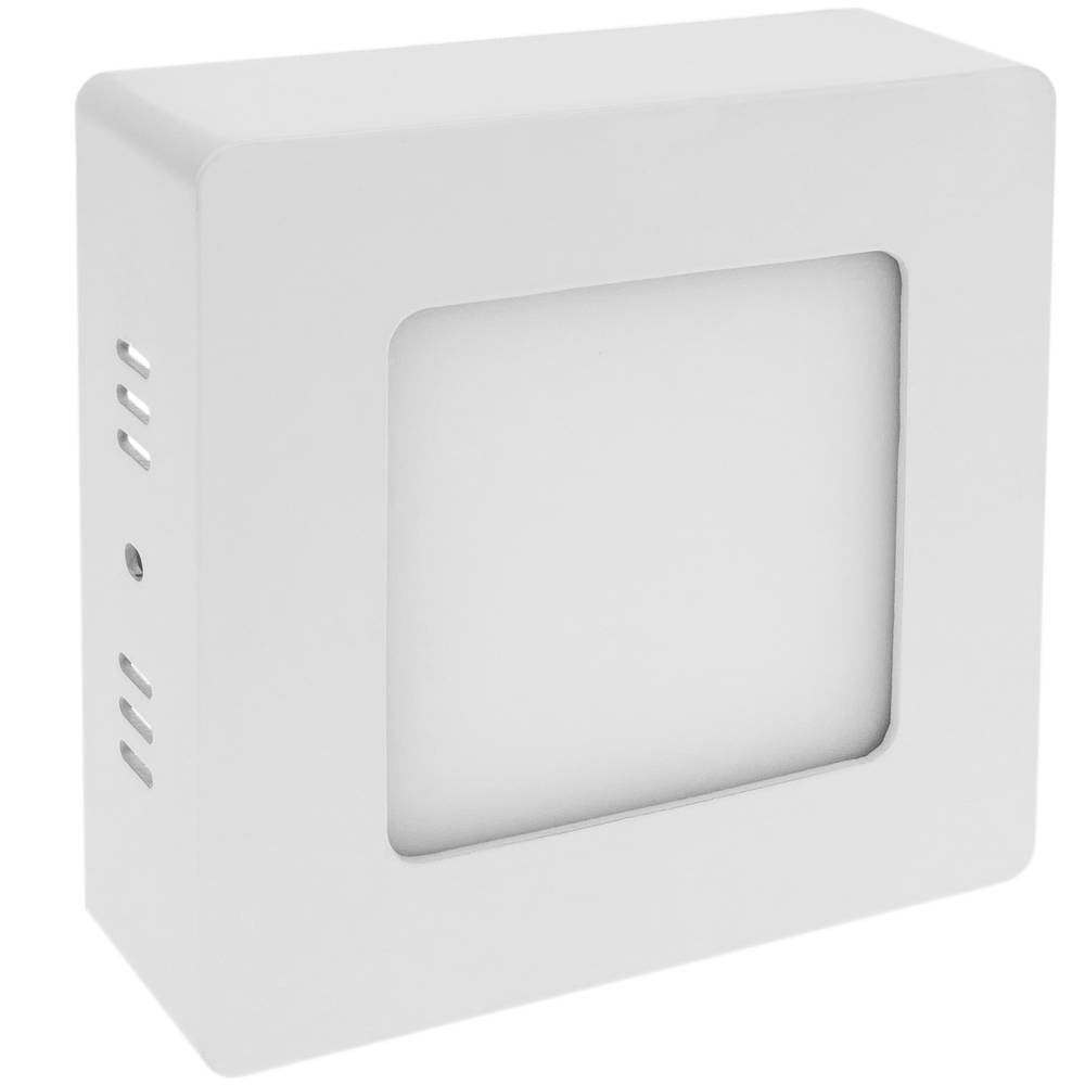 Panel LED cuadrado downlight superficie de 120mm 6W blanco frío día