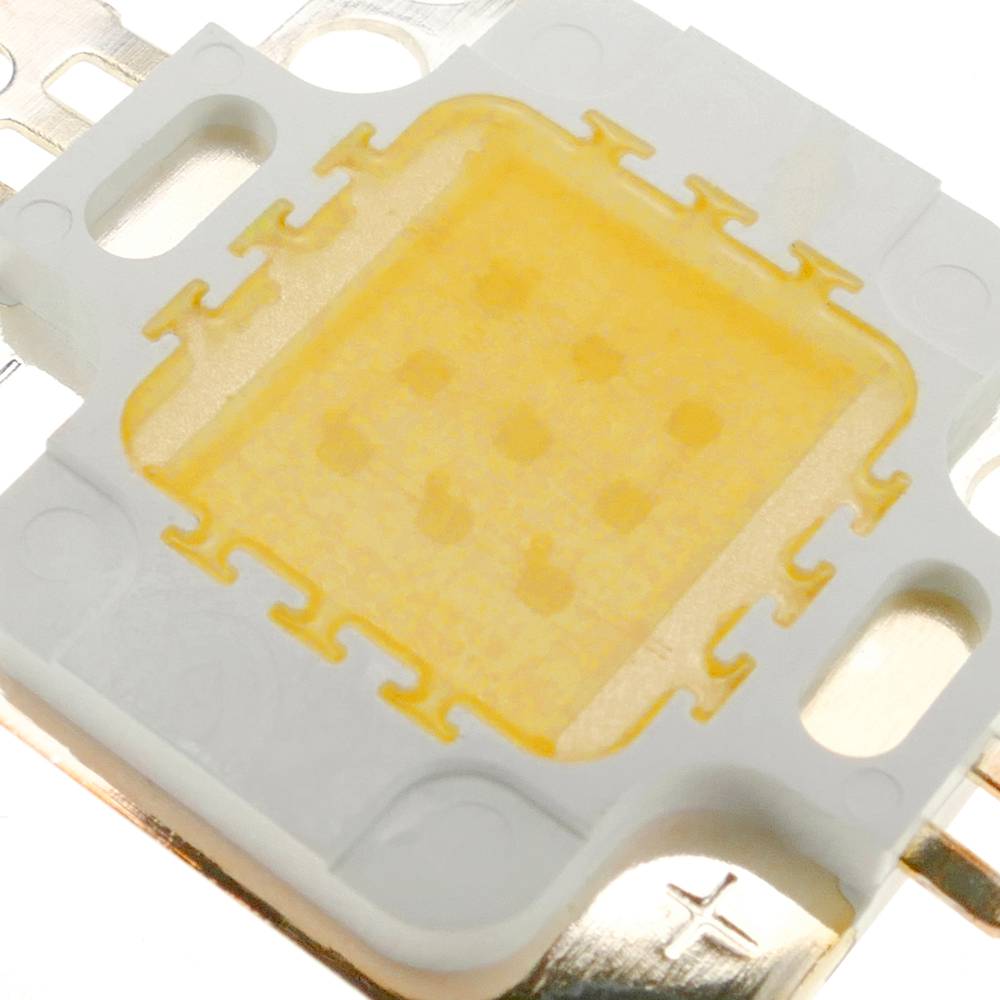 LED COB DIY 10W 800LM 3000K emisor de luz blanca cálida 20 x 20 mm