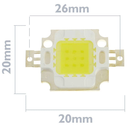 LED COB DIY 10W 800LM 6000K emisor de luz blanco día 20 x 20 mm