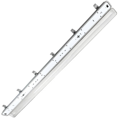 Pantalla estanca para tubo LED 1 x 1500 mm con conexión en un extremo IP65 T8 G13