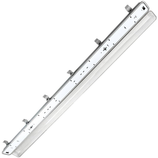 Pantalla estanca para tubo LED 1 x 1500 mm con conexión en un extremo IP65 T8 G13