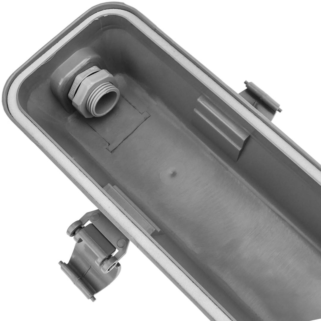 Pantalla estanca para tubo LED 1 x 1500 mm con conexión en un extremo IP65 T8 G13