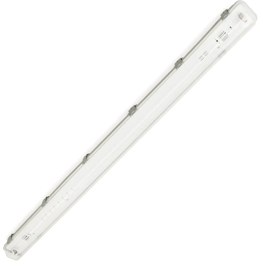 Pantalla estanca para tubo LED 1 x 1500 mm con conexión en dos extremos IP65 T8 G13