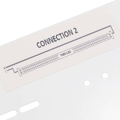 Pantalla estanca para tubo LED 2 x 600 mm con conexión en dos extremos IP65 T8 G13