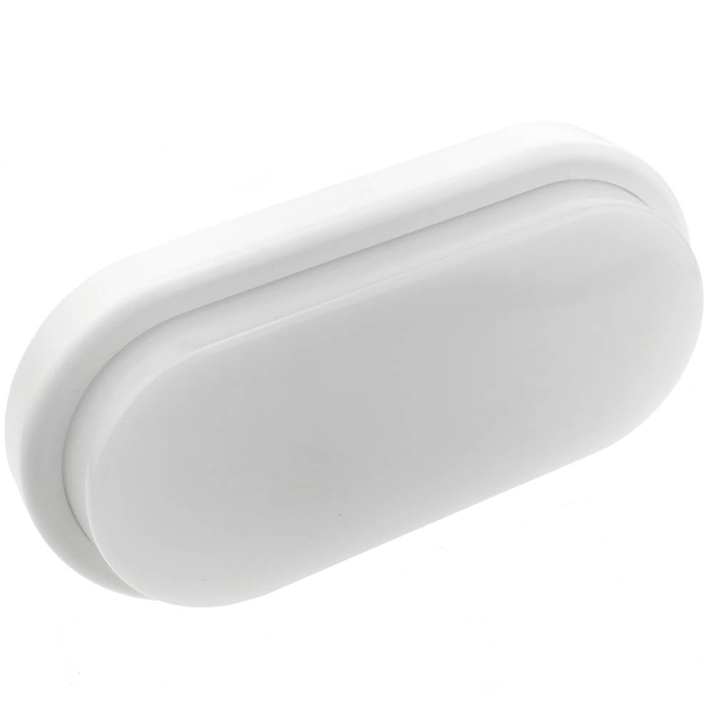 Aplique oval de luz LED Lámpara 220VAC IP65 8W 570 lumens luz día 6500K