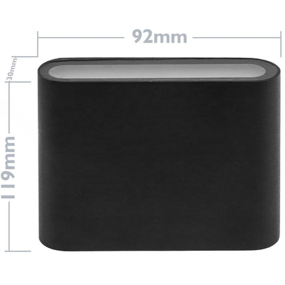 Aplique LED IP54 2x3W 220V 3200K de pared