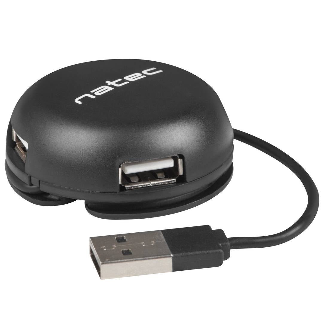 Hub USB tipo A  2.0 de 4 puertos negro Natec Bumblebee NHU-1330
