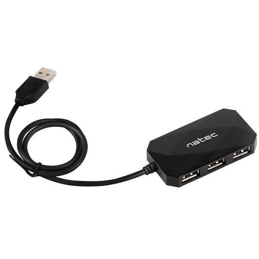 Hub USB tipo A 2.0 de 4 puertos negro Natec Locust NHU-0647