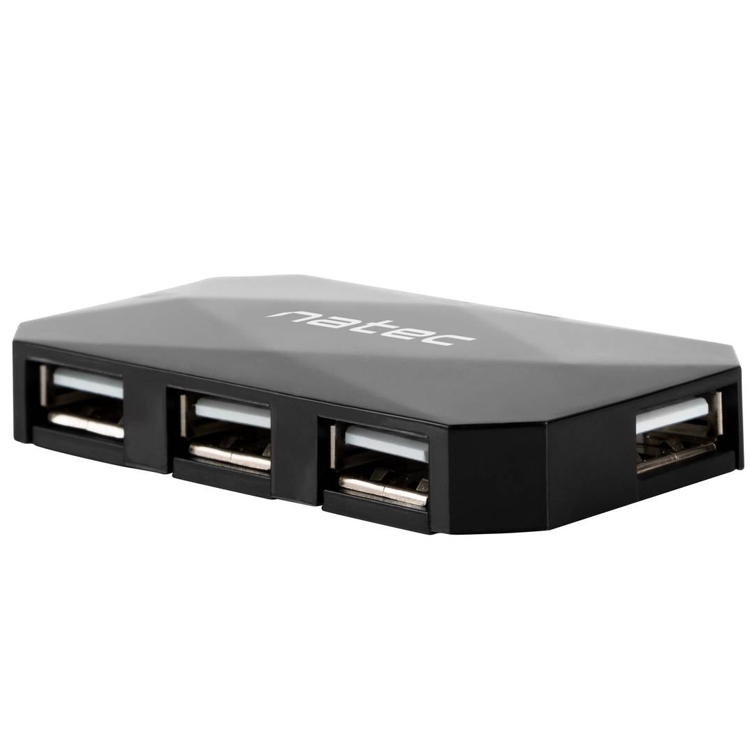Hub USB tipo A 2.0 de 4 puertos negro Natec Locust NHU-0647