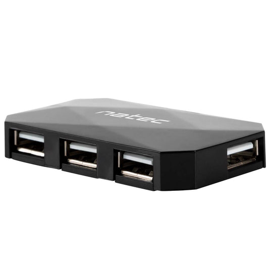 Hub USB tipo A 2.0 de 4 puertos negro Natec Locust NHU-0647