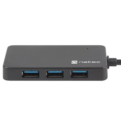Hub USB-C 3.0 de 4 puertos negro + adaptador USB-A Natec Silkworm NHU-1343