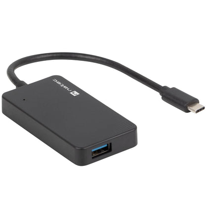 Hub USB-C 3.0 de 4 puertos negro + adaptador USB-A Natec Silkworm NHU-1343