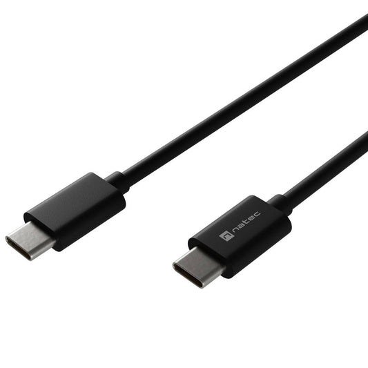 Cable USB-C macho a macho 2.0 de 2 metros negro Natec Prati NKA-2147