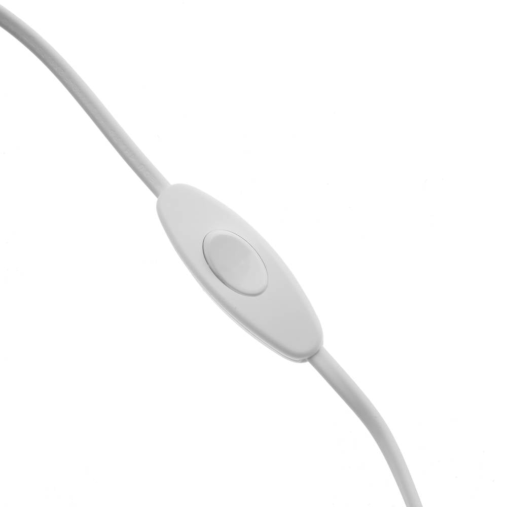 Cable alimentación con interruptor conector bipolar a bornes blanco 1,5m