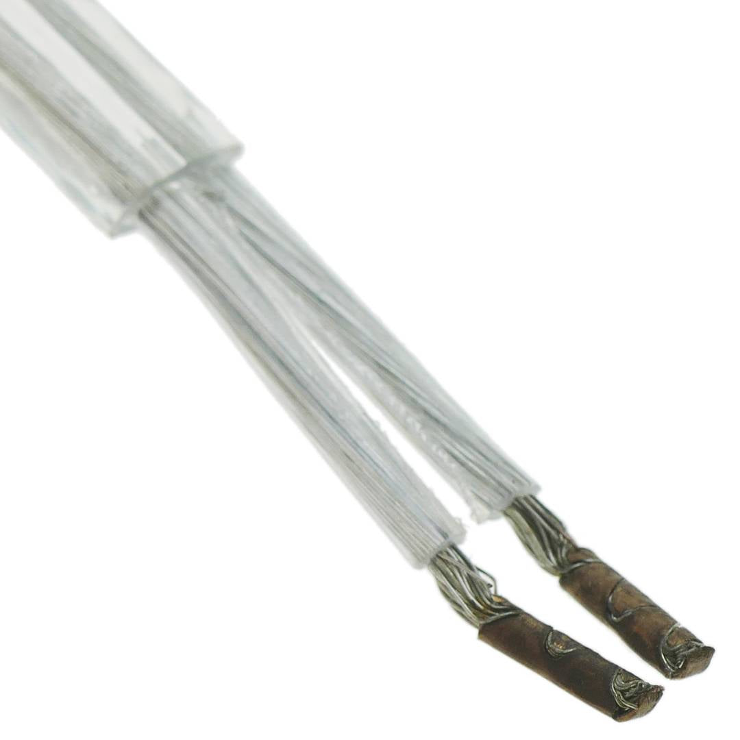 Cable alimentación con interruptor conector bipolar a bornes transparente 2m