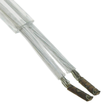 Cable alimentación con interruptor conector bipolar a bornes transparente 2m