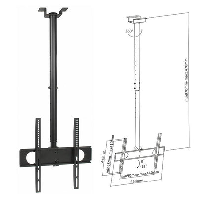 Soporte de techo para pantalla plana de 32' a 55'