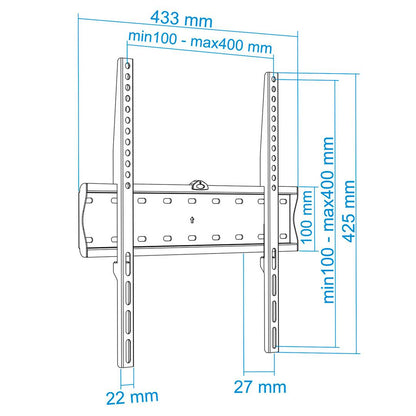 Soporte de pared para pantalla de 32” - 55” VESA 200x200, 300x300, 400x200 y 400x400 mm