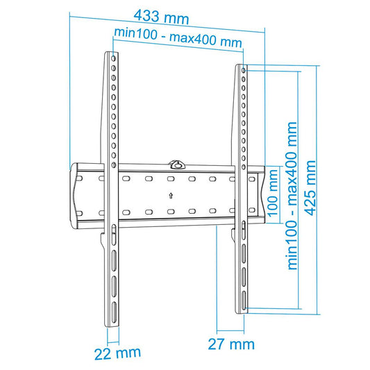 Soporte de pared para pantalla de 32” - 55” VESA 200x200, 300x300, 400x200 y 400x400 mm