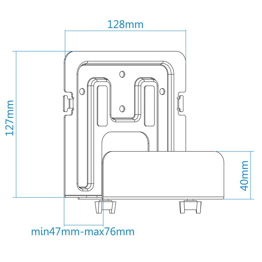 Soporte ajustable universal TOOQ para reproductor multimedia, mini PC, router