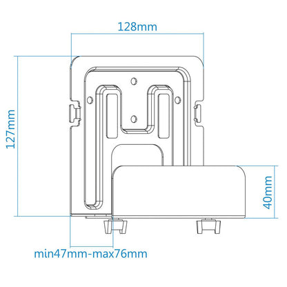 Soporte ajustable universal TOOQ para reproductor multimedia, mini PC, router