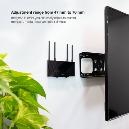 Soporte ajustable universal TOOQ para reproductor multimedia, mini PC, router