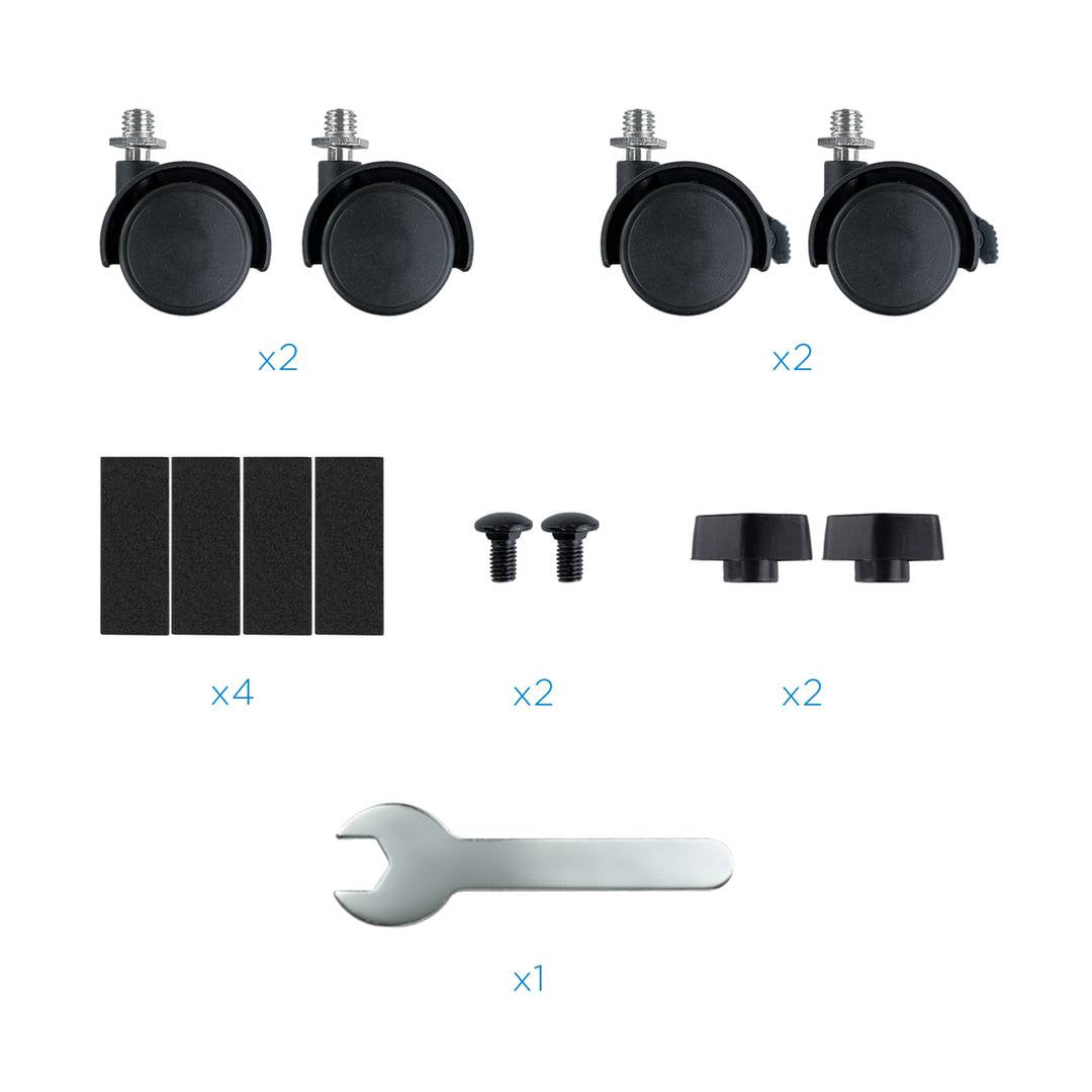 Soporte metàlico TooQ con ruedas para CPU color negro
