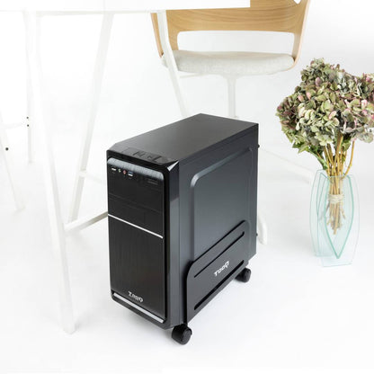Soporte metàlico TooQ con ruedas para CPU color negro