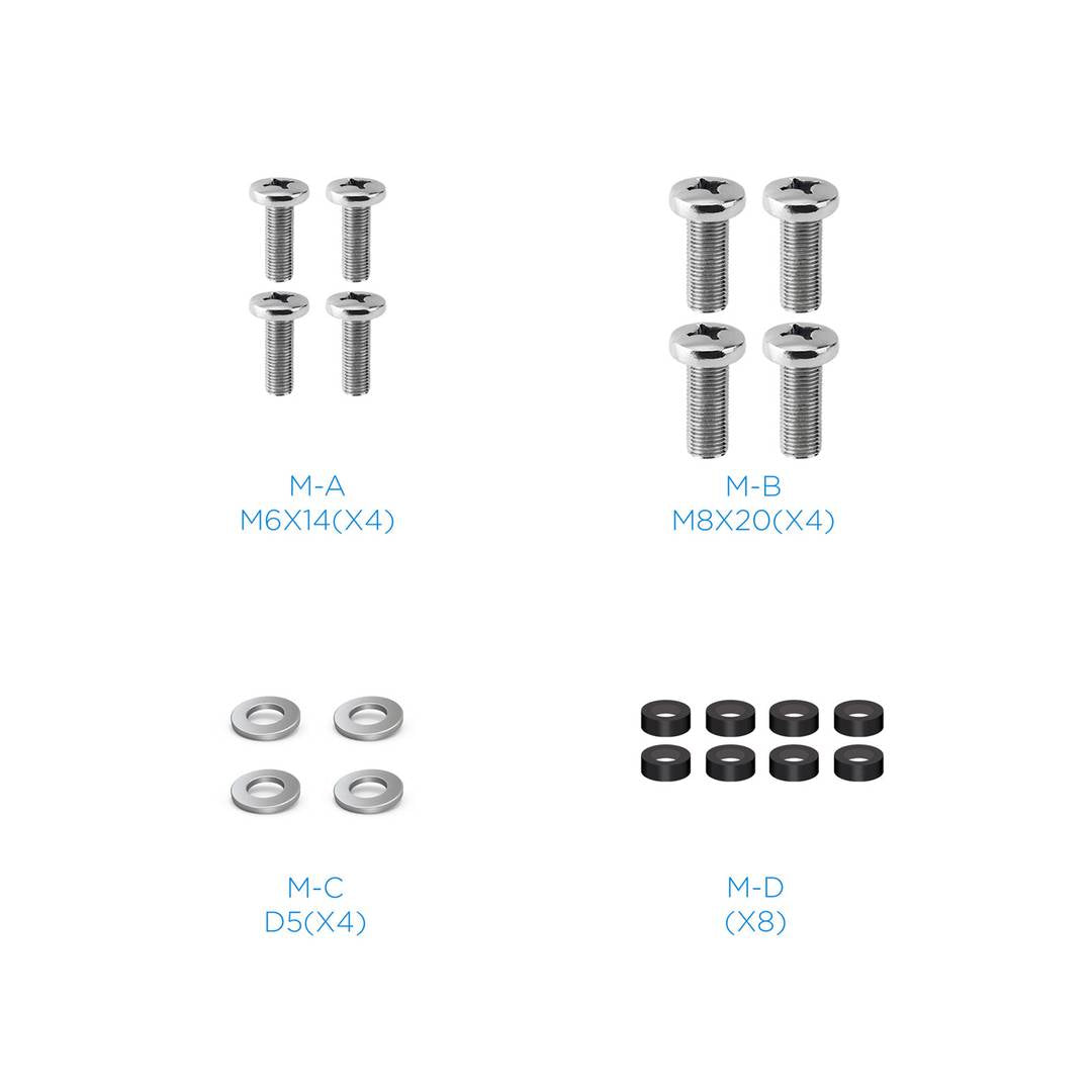Adaptador fijo TOOQ para pantalla de 23” - 42” VESA 100x200, 200x100 y 200x200 mm