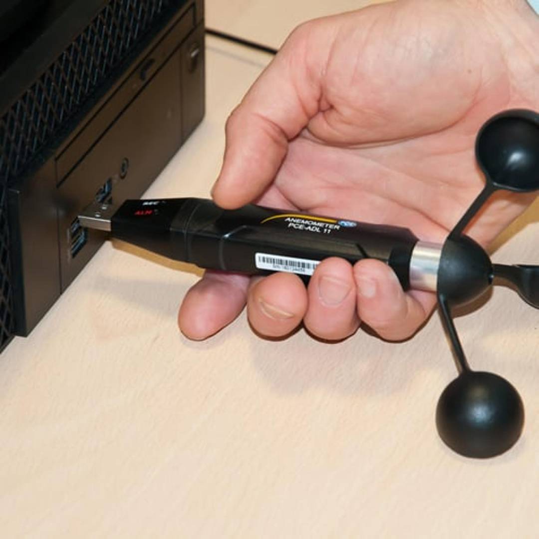 Anemómetro PCE-ADL 11 para uso en computadoras