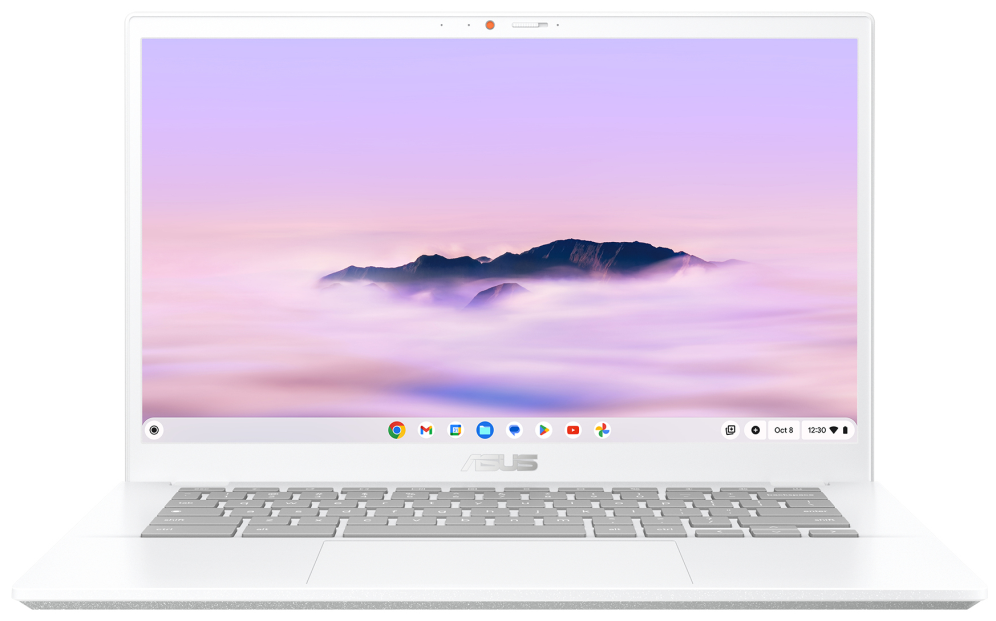 ASUS Chromebook Plus CX34 CX3402CVA-PQ1339 - Ordenador Portatil 14'' Full HD (Intel Core 3 100U, 8GB RAM, 256GB UFS, Graphics, ChromeOS) Blanco Perla - Teclado QWERTY espanol