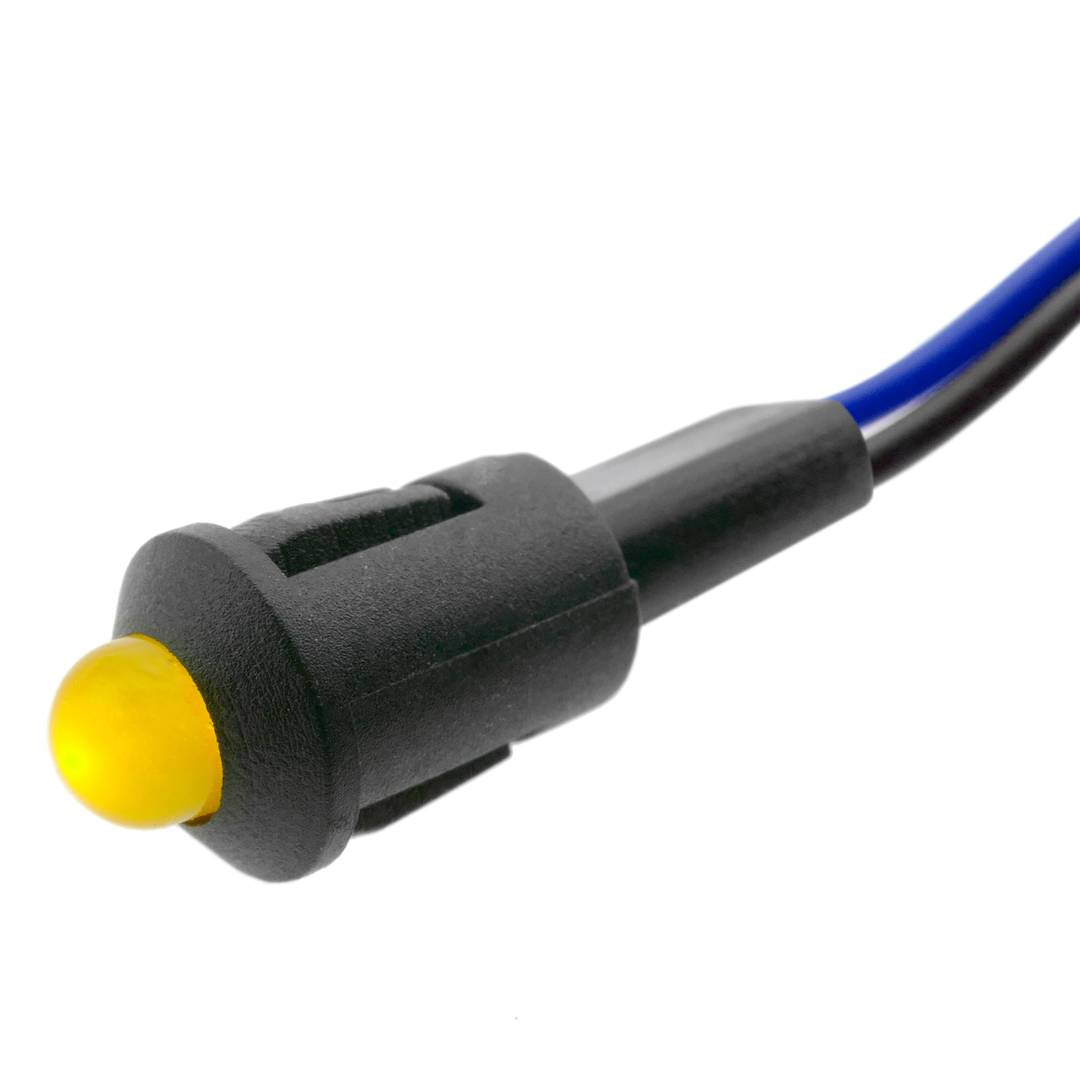 Luz LED piloto de 8mm 220VAC de color amarillo