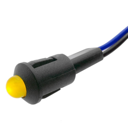 Luz LED piloto de 8mm 220VAC de color amarillo