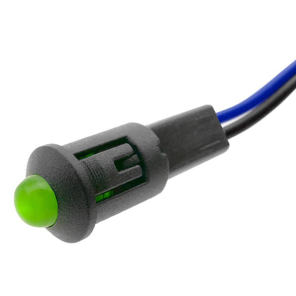 Luz LED piloto de 8mm 230VAC de color verde