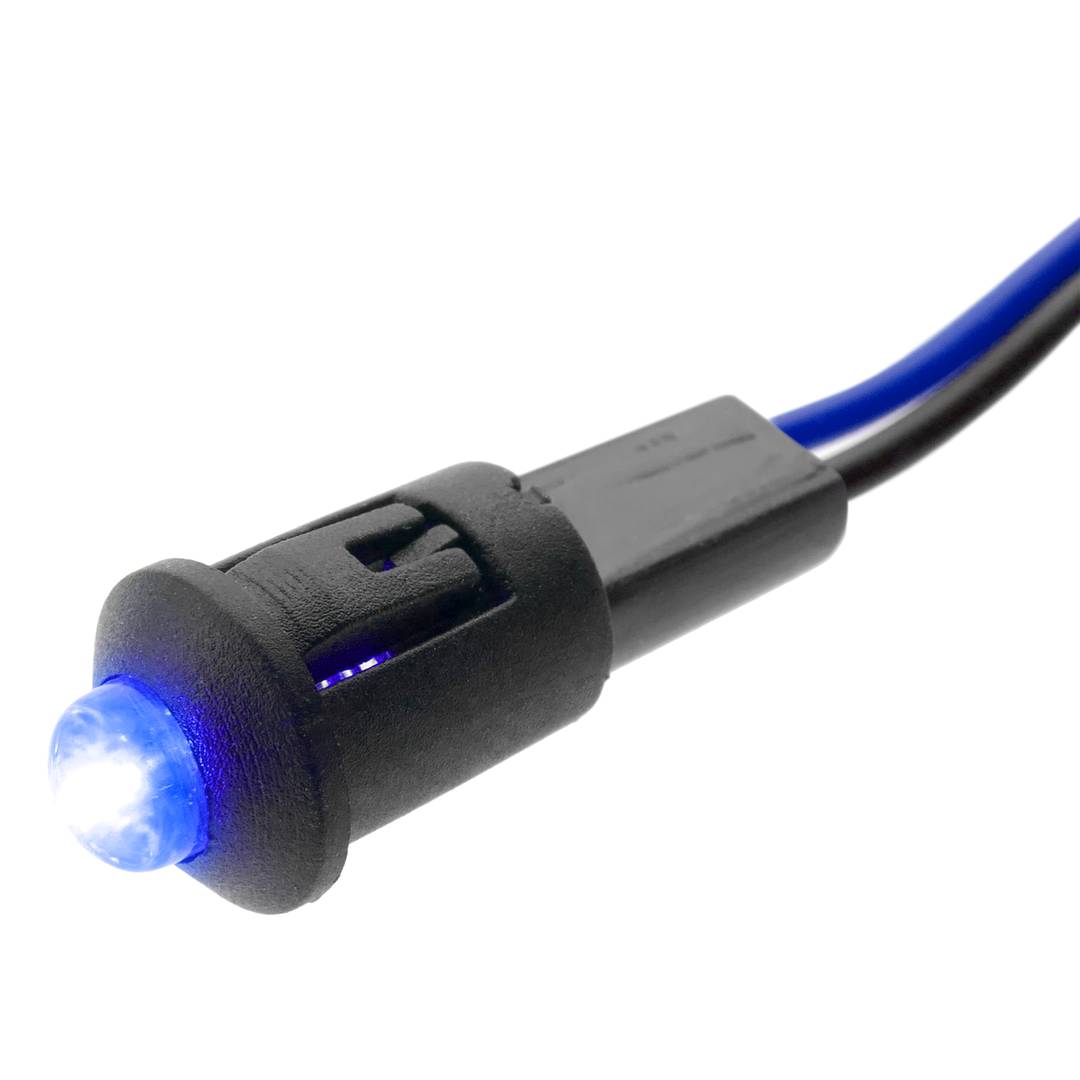 Luz LED piloto de 8mm 220VAC de color azul