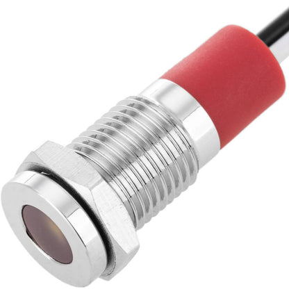Luz LED Piloto de 8mm 12VDC para montaje en panel de color blanco