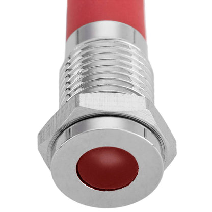 Luz LED Piloto de 8mm 12VDC para montaje en panel de color rojo