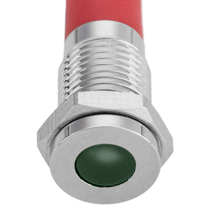 Luz LED Piloto de 8mm 12VDC para montaje en panel de color verde