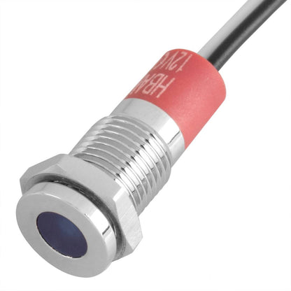 Luz LED Piloto de 8mm 12VDC para montaje en panel de color azul