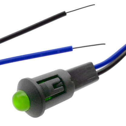 Luz LED piloto de 8mm 220VAC de color verde 10-pack