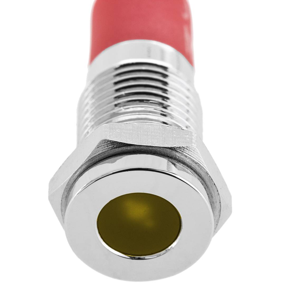 Luz LED Piloto de 8mm 220VAC para montaje en panel de color amarillo 10 pack