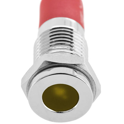Luz LED Piloto de 8mm 220VAC para montaje en panel de color amarillo 10 pack
