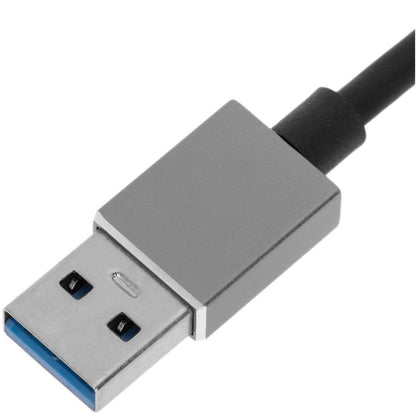 Conversor de USB 3.0 a 3xUSB 3.0 y Ethernet RJ45 color gris
