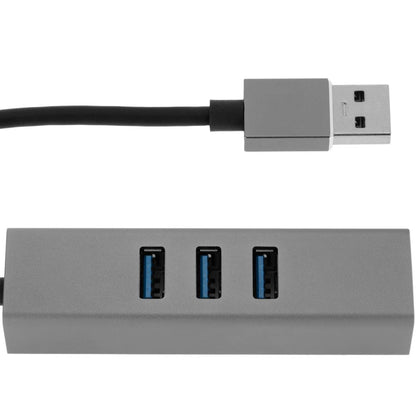Conversor de USB 3.0 a 3xUSB 3.0 y Ethernet RJ45 color gris