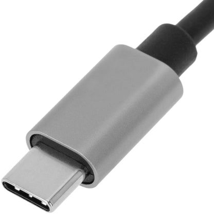 Conversor de USB-C 3.0 a 3xUSB 3.0 y Ethernet RJ45 color gris