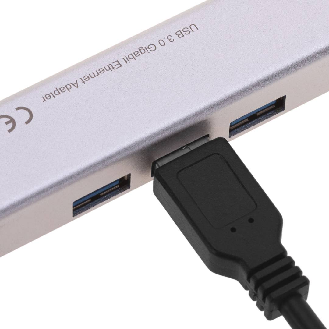 Adaptador USB 3.0 tipo C a RJ45 Gigabit Ethernet con hub 3 puertos USB tipo A